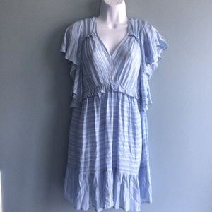 Umgee  Striped Ruffle Dress. Size S